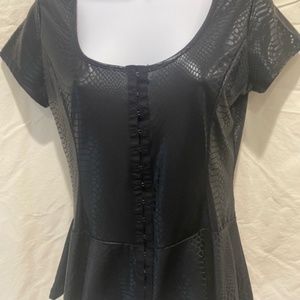 Leather Look Top